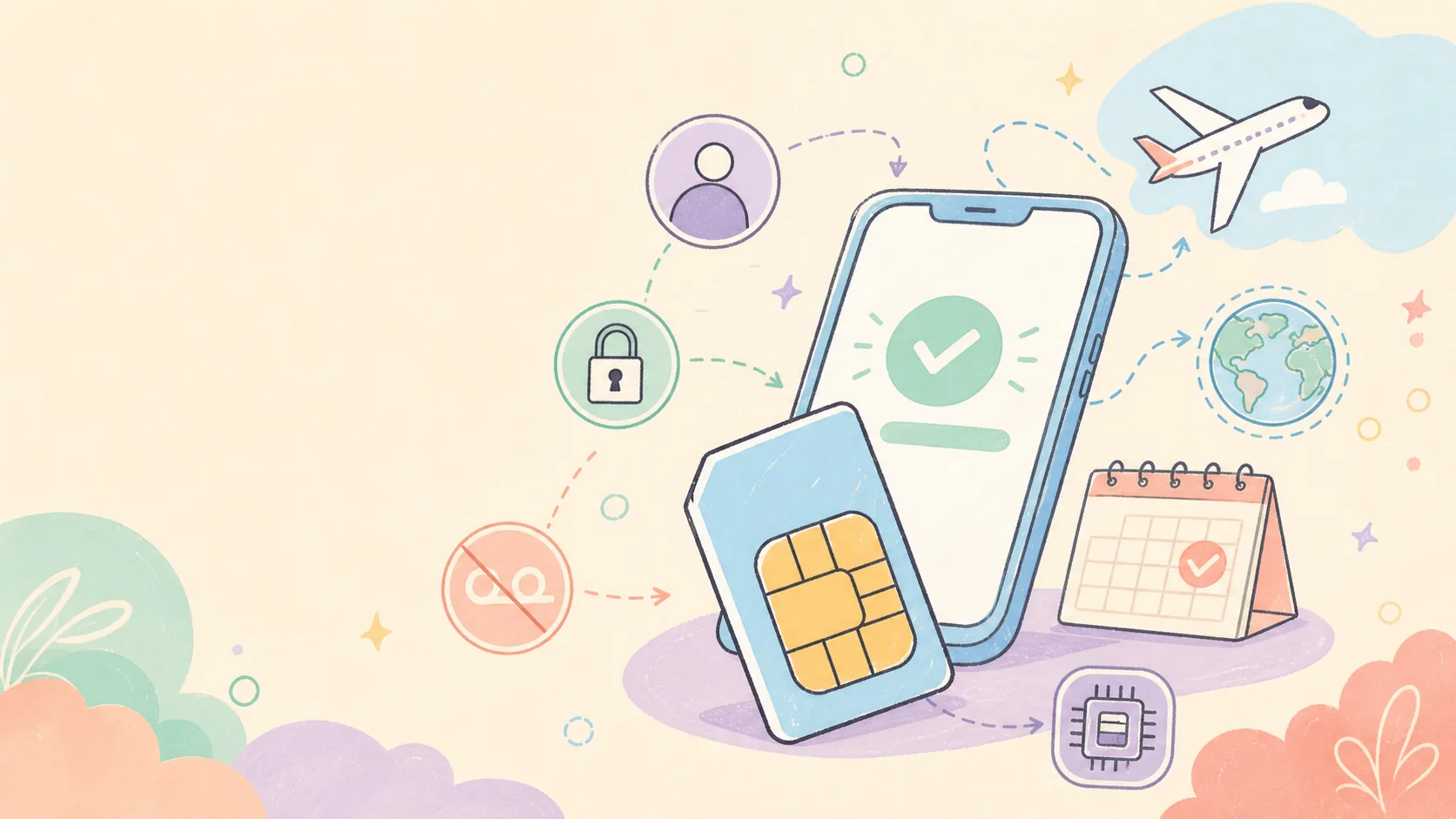 把 SIM 卡插入手机并记下保号日期